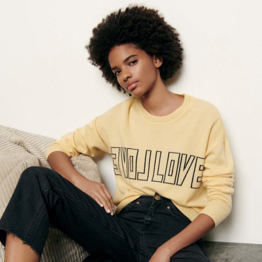BRAND NEW Sandro Love Sweater (Yellow)
